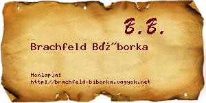 Brachfeld Bíborka névjegykártya